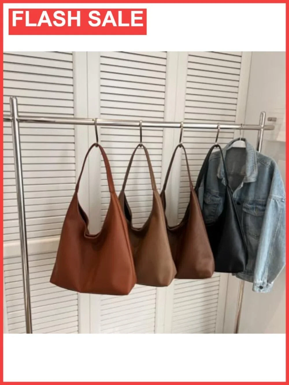 Women's Retro PU Leather Hobo Bag Set Soft Large Tote Crossbody Shoulder Purse